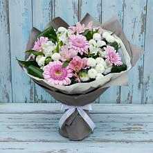 Букет цветов из:  Герберы, Альстромерии и Хризантемы #REPLACE_PRED# Чулки-Соколово
