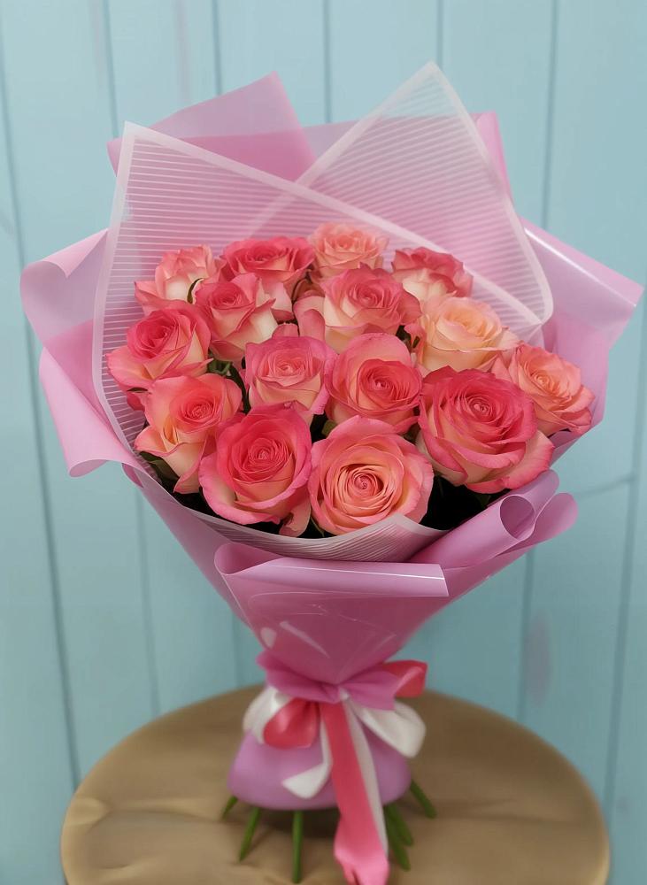 Букет 15 Розовых роз Равель в Чулки-Соколово