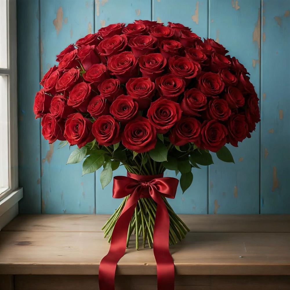 Букет Красные розы Блэк Меджик в Чулки-Соколово