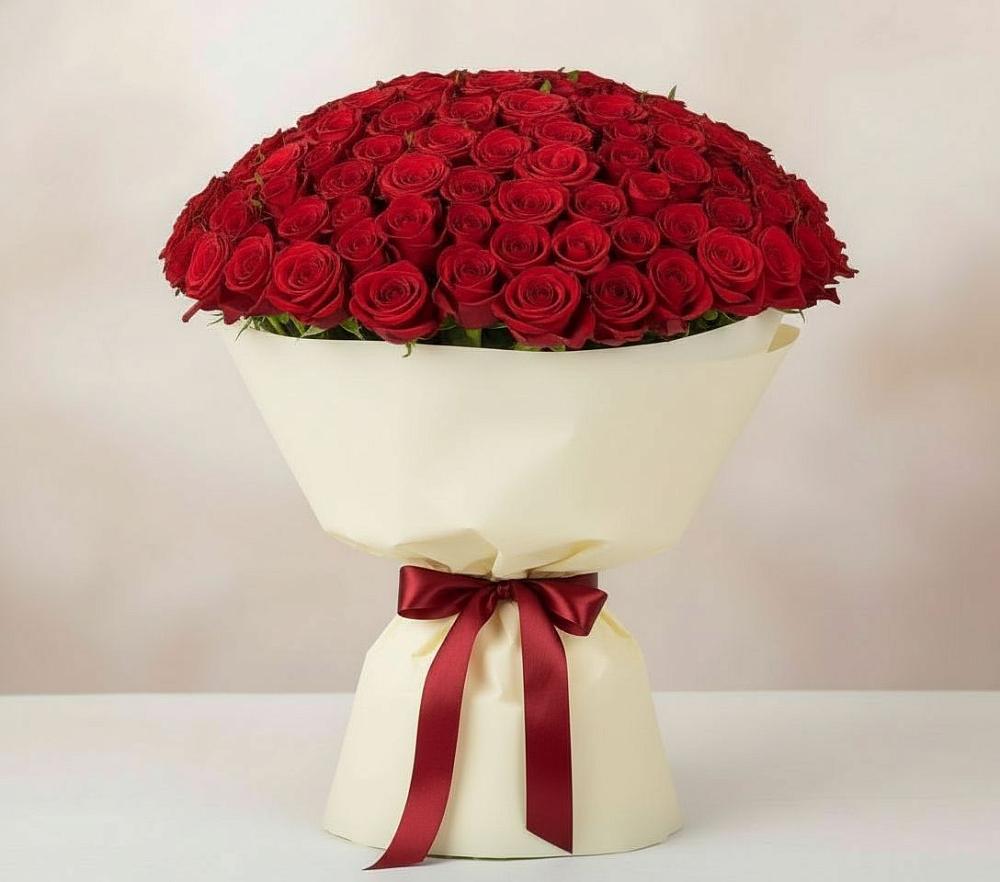 Букет 101 Красная роза Милано в Чулки-Соколово