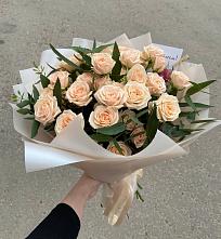 Букет Кремовые розы Латте в Чулки-Соколово