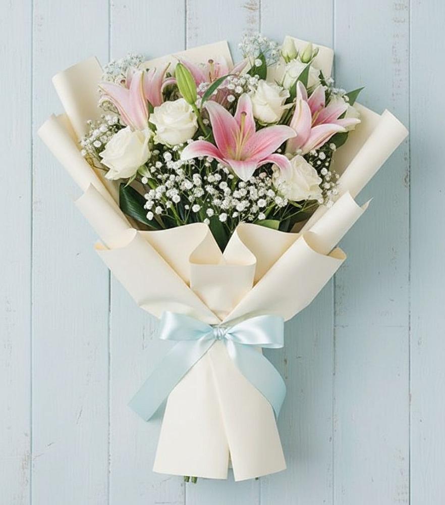 Букет цветов из: Лилии в Чулки-Соколово