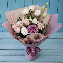 Букет цветов из:  Розы и Лизиантусы в Чулки-Соколово