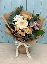 Букет цветов из:  Герберы и Хризантемы в Чулки-Соколово