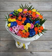 Букет цветов из:  Розы и Хризантемы в Чулки-Соколово