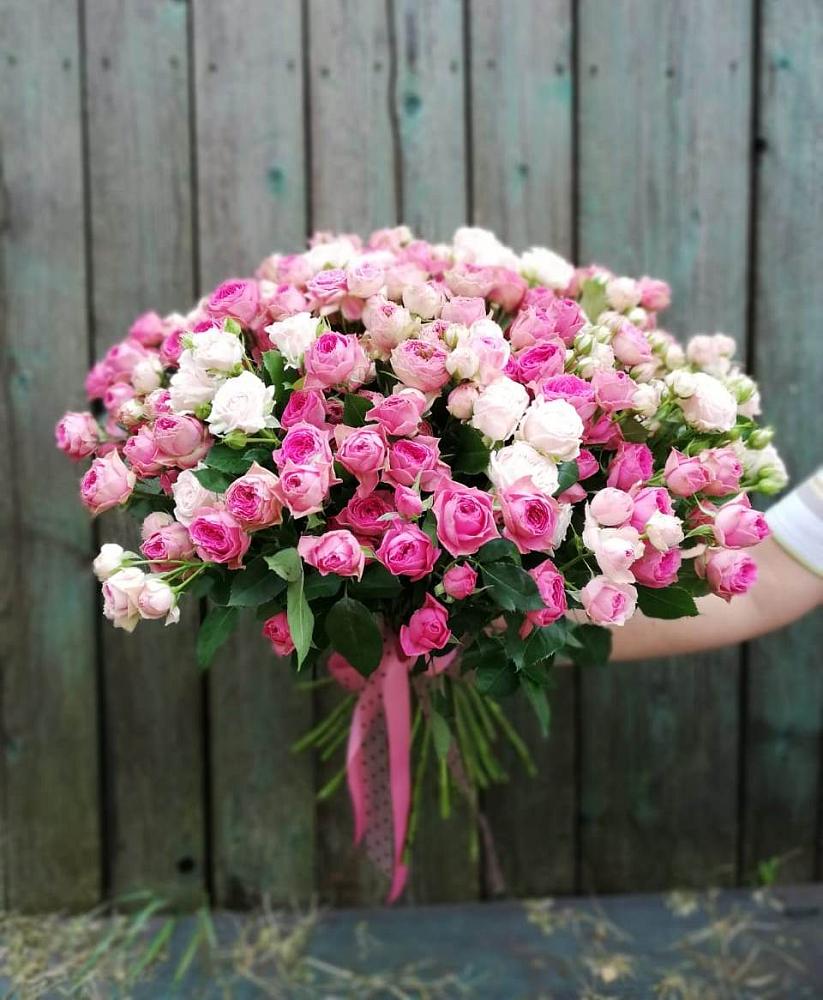 Букет Розовые кустовые розы Натали и Лав Лидия в Чулки-Соколово