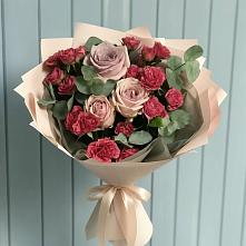 Букет цветов из:  Гвоздики и Розы в Чулки-Соколово